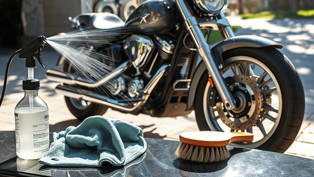 safe motorcycle cleaning tips