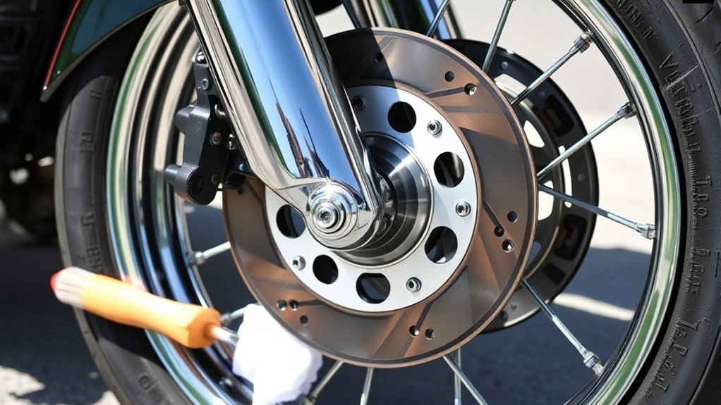 safe motorcycle wheel cleaning