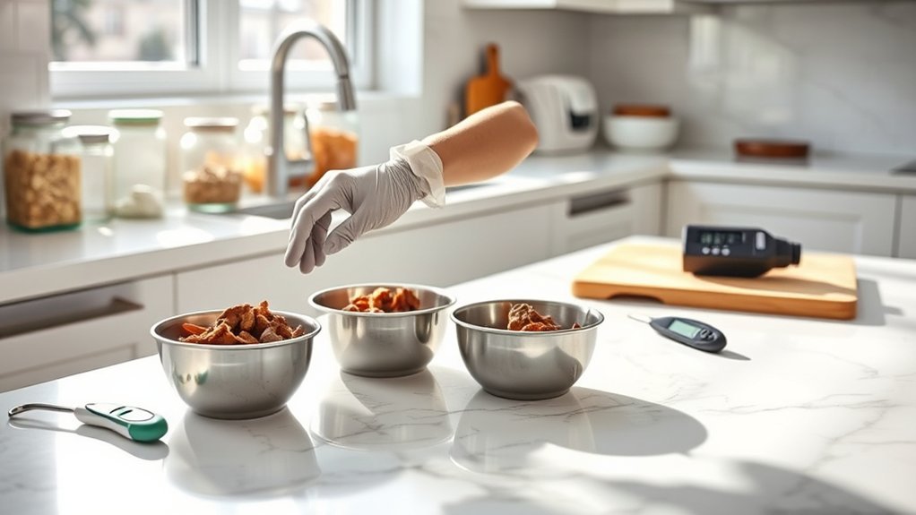 safe raw dog food handling