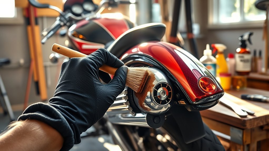 safely remove motorcycle rust