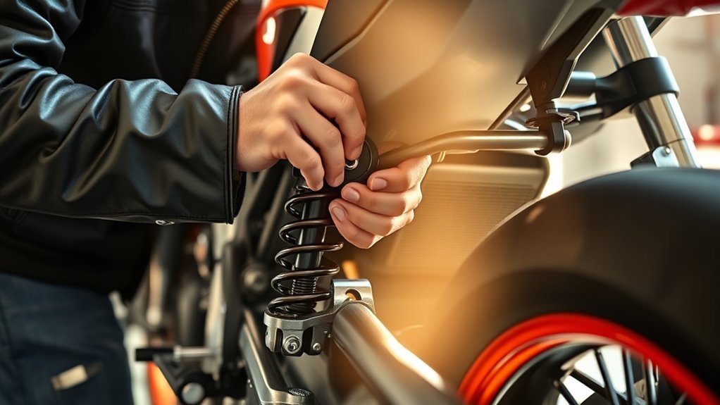 setting motorcycle suspension sag