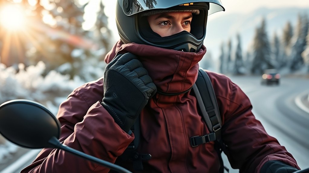 stay warm while riding