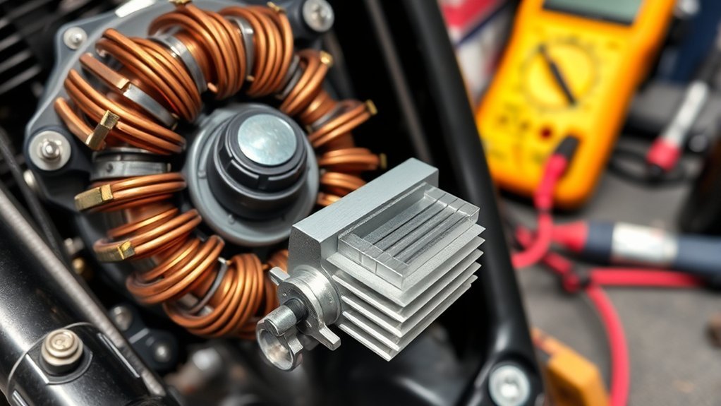 test motorcycle charging system