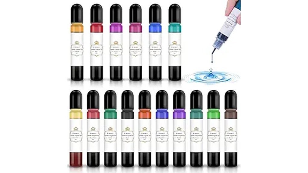 vibrant candle dye colors