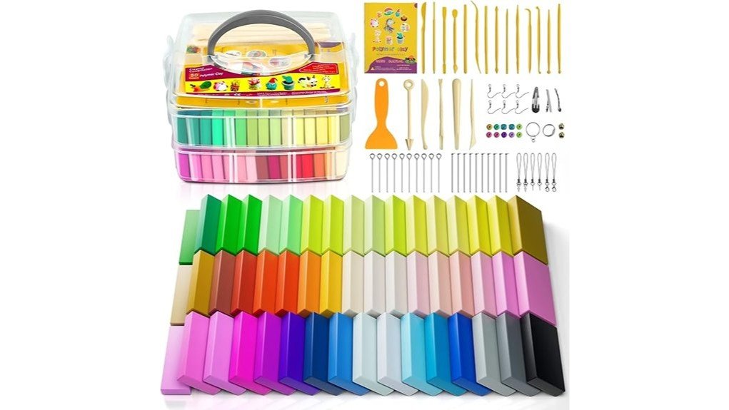 vibrant polymer clay assortment